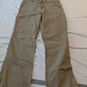 Carhartt Men’s Tan Relaxed Fit Work Pants 30x32 Rugged Canvas Stretch